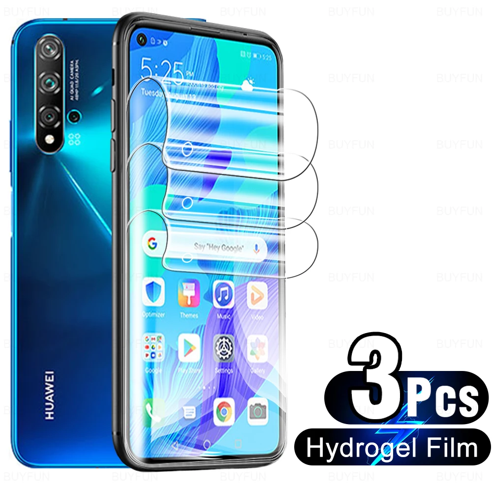 

3 шт полная Защита экрана для Huawei Nova 5 t 4e 7i 6 7 SE 5 T Nova5 Nova5t задняя Гидрогелевая пленка не защитное закаленное стекло