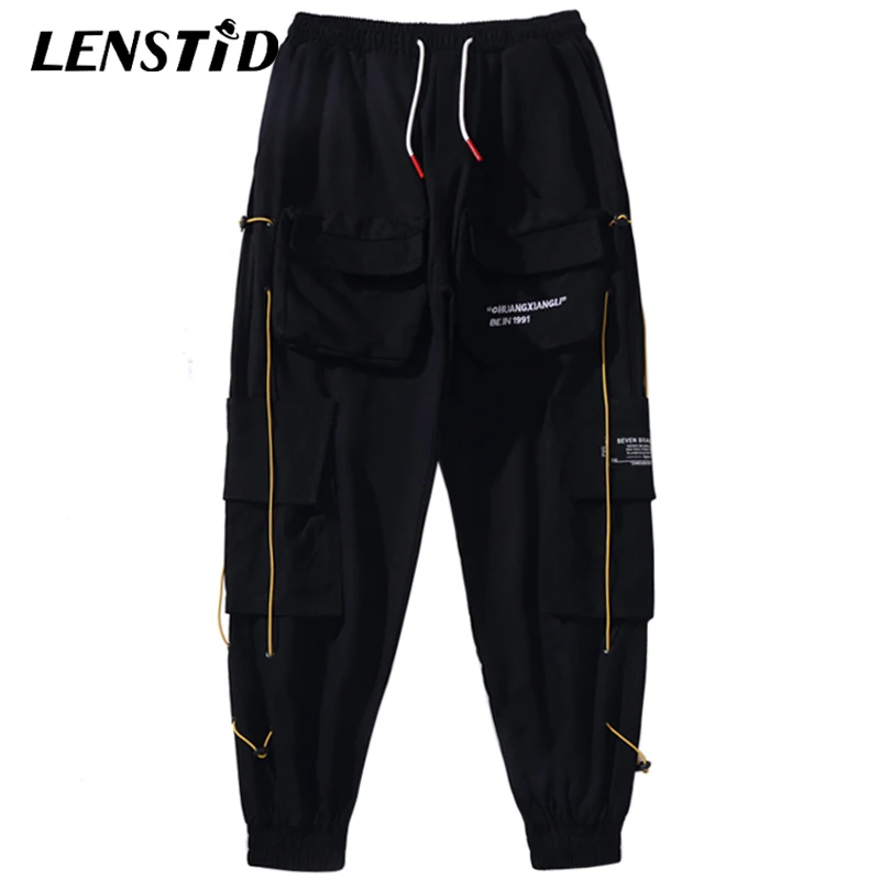 LENSTID 2019 Харадзюку уличная хип мульти штаны карго с карманами женские для бега