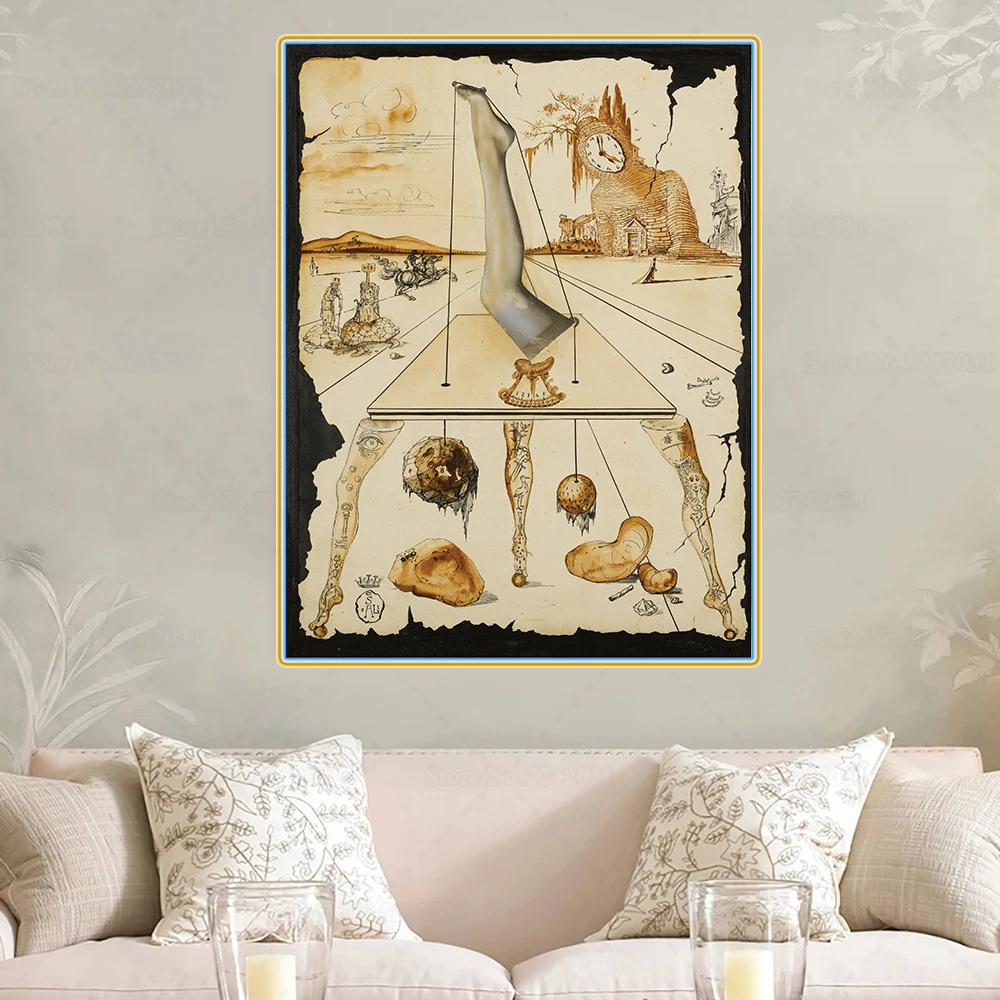 Цитон Сальвадор Дали Композиция A La Jambe 1944 холст масляная живопись художественный