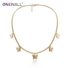Женское вечернее ожерелье-бабочка ONEINALL, аксессуары из сплава золотистого цвета, аксессуары для вечевечерние, 2021