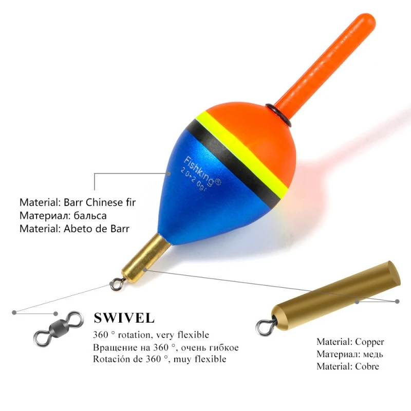 1 Pcs Hard Tail Fishing Bobber With Copper Lead Float Floating Fish Bait For Sea Carp Tackle |