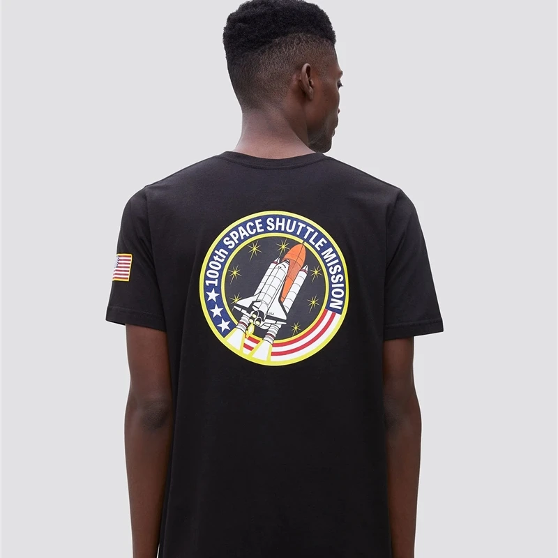 Высококачественная футболка унисекс с принтом космической миссии Apollo рубашки