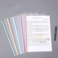 10pcsset a4 transparent folder morandi color lever presentation document resume clip supplie folder school office business i3e4