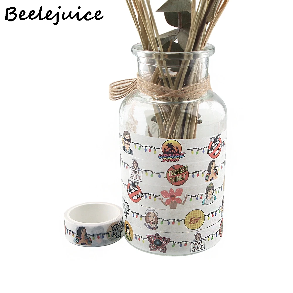 

Stranger Things Movie Anime Scrapbooking Creative DIY Washi Tape Paper Waterproof Stickers Notebook Decoration Gifts Accessories