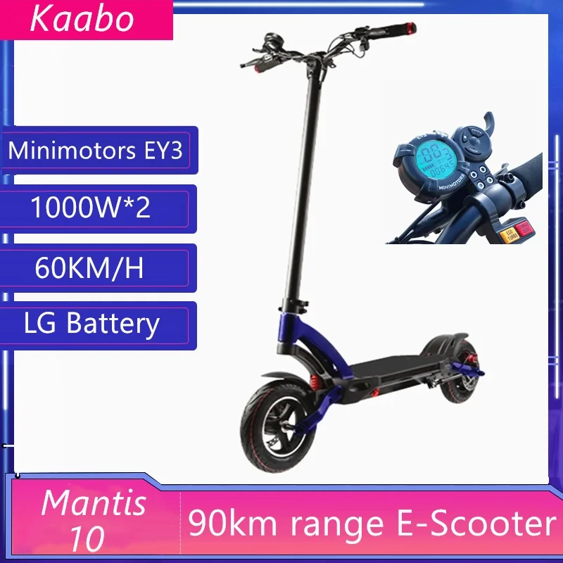 Электрический скутер Kaabo Mantis 10 60 в 2000 Ач/Ач LG аккумулятор Вт двойной мотор дюймов