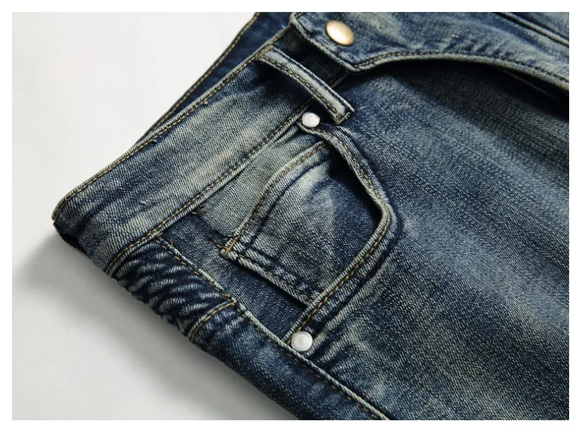 

2020 Men's Motorcycle Denim Pants Motorbike Jeans with Stretch Panel high street skinny Biker Trousers