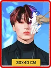 Картина по номерам на холсте Музыка KPOP Ateez Сан - 6060 В 30x40