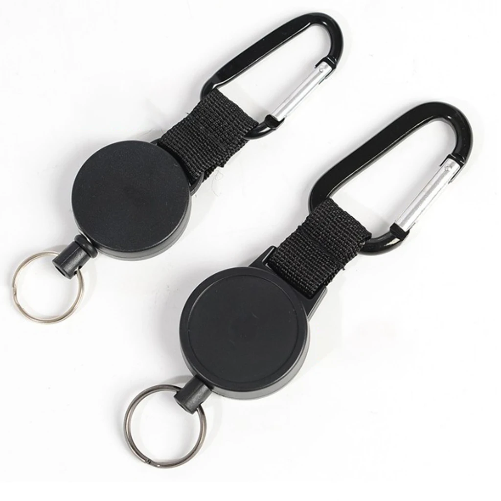 

Retractable Key Chain, Heavy Duty Self Retracting Badge Holder Reel with Belt Clip Key Chain Holder Wire Cord