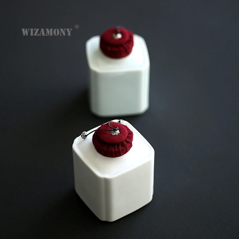 WIZAMONY китайский чай caddy красная крышка небольшой необработанный керамический