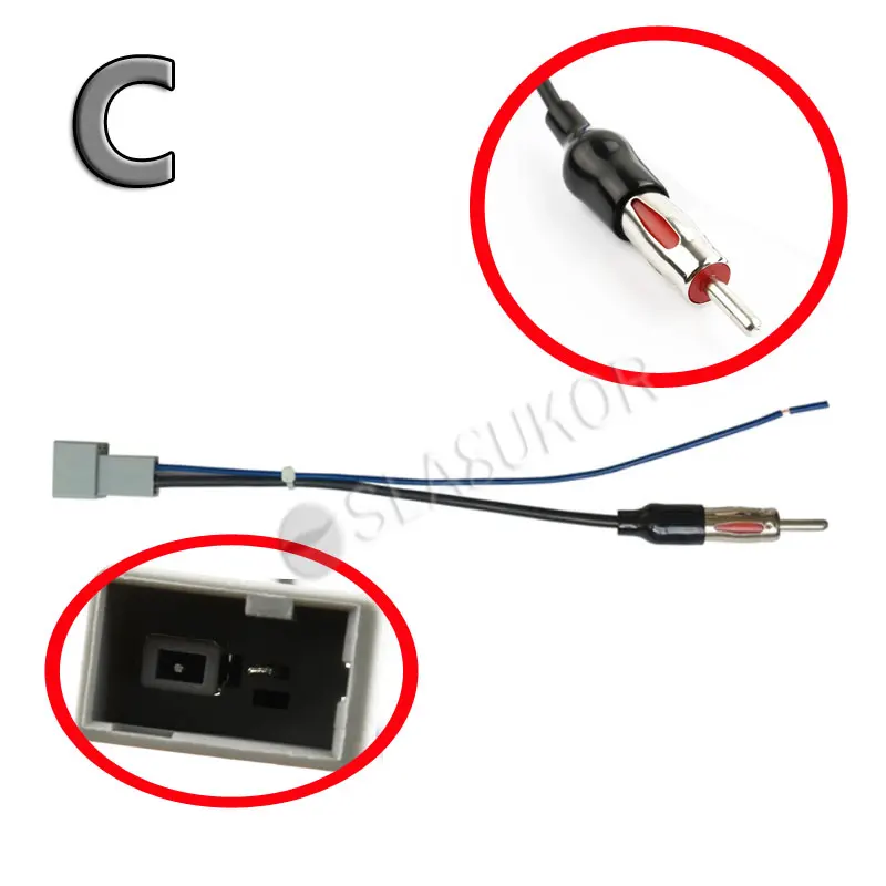 FM AM радио антенна кабель адаптер для VW Golf Skoda Octavia BMW Peugeot 307 Hyundai Kia KI-11 Honda Accord Civic CRV