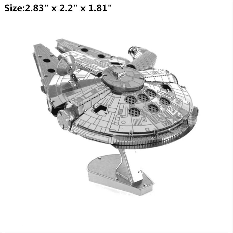 star wars metal assembly model puzzle r2d2 x wing fighter millennium atat bb8 model kits diy laser cut assemble toys jigsaw gift free global shipping