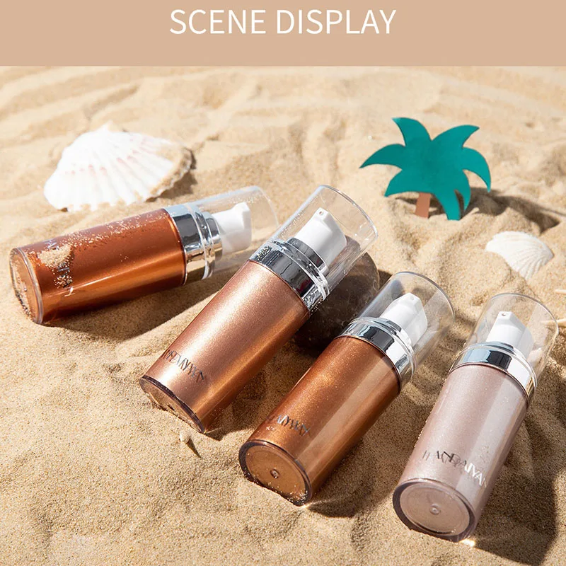 Оптовая продажа жидкий Хайлайтер для тела долговечный блеск осветляет тени с