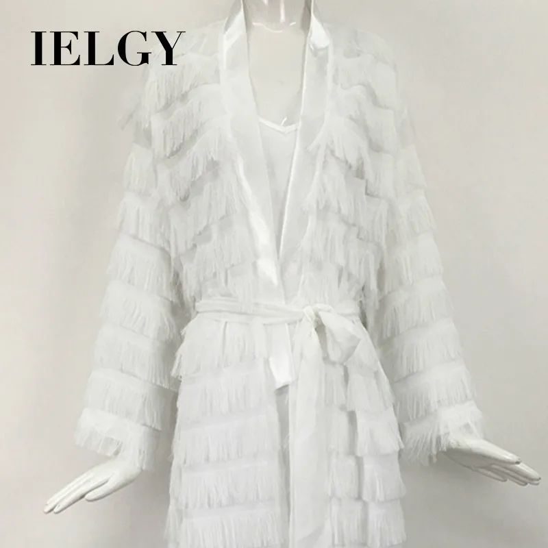 

IELGY Explosive plus size cardigan autumn and winter dress