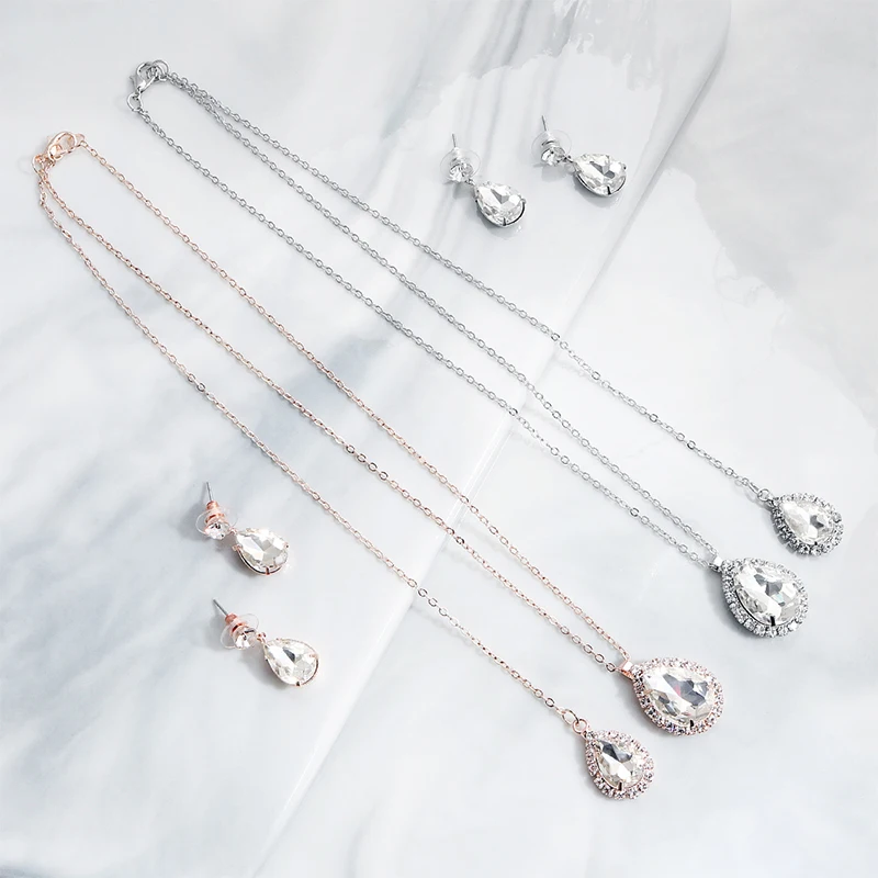 Женский Свадебный комплект из ожерелья и серег Miallo ожерелье с открытой спиной