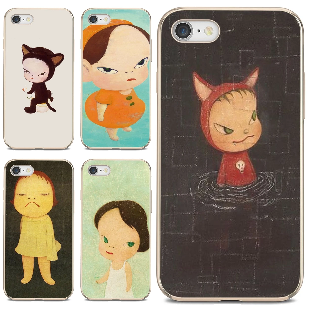 

Yoshitomo Nara artnet Anime Girl Print For iPhone 10 11 12 13 Mini Pro 4S 5S SE 5C 6 6S 7 8 X XR XS Plus Max 2020 Soft Case