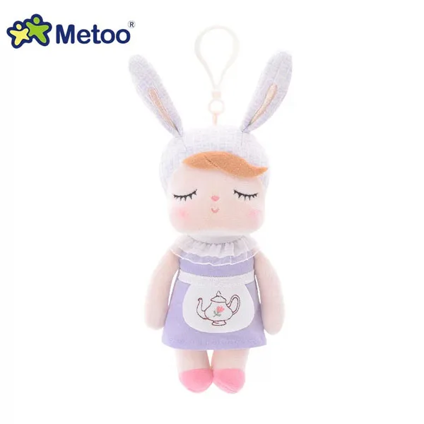 Мини Metoo Анжела Кролик Кукла Kawaii плюшевая чучело мультфильм кулон игрушки для детей девочек детский день рождения Рождественский подарок - Цвет: Light purple