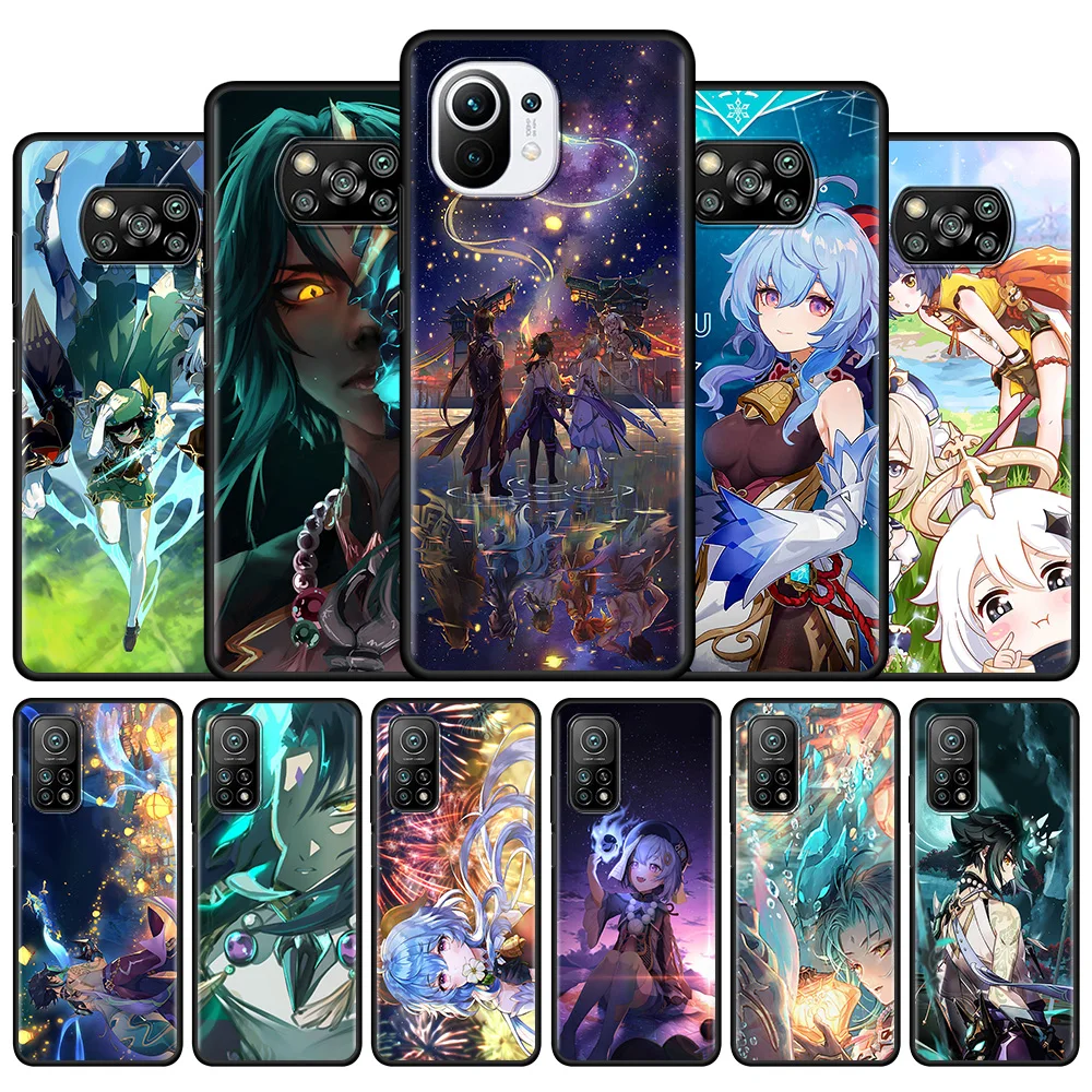 

Genshin Impact Phone Case For Xiaomi Mi 10T Pro 11 Lite 5G 9T Note 10 Lite 5G A2 CC9 8 CC9E 11 UItra Back Cover Shell