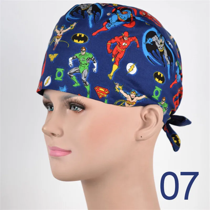 Хирургическая Кепка дантистов Red Wonder women хлопок костюм медика больничные шапочки рабочие шляпы с упругими тиками доктор аксессуары