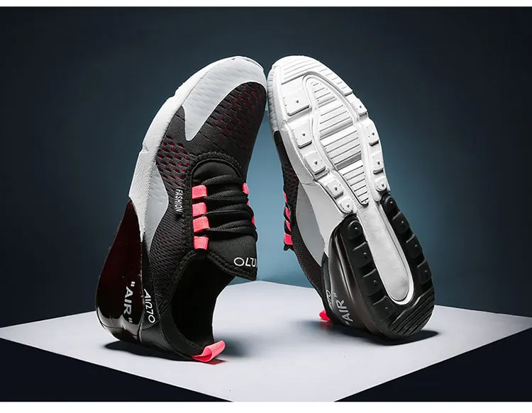 Кроссовки мужские Flyknit кроссовки Мужские дышащие 270 воздушные подушки спортивная обувь Нескользящая Мужская Спортивная обувь мужские chaussure homme