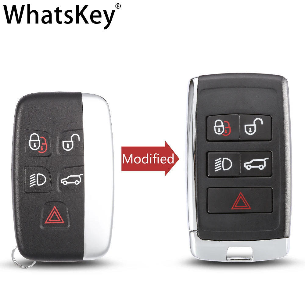 Modified 5 Buttons Remote Shell Key Case For Land Rover Discovery 4 5 Evoque Sport For Jaguar XE XJ F-Type F-Pace Key With Blade