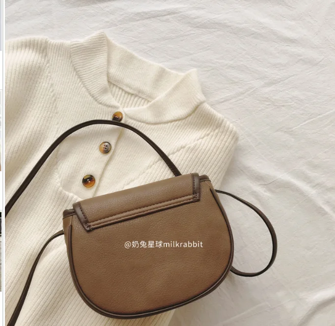 

Fashion women's bag saddle one shoulder small bag lady cute girl vintage messenger cross body bag simple gth78