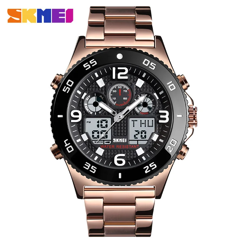 Skmei Брендовые мужские спортивные часы водонепроницаемые военные СВЕТОДИОДНЫЕ