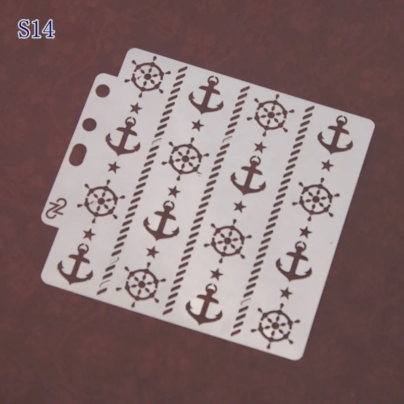 5 шт. креативные трафареты из ПВХ со звездами и цветами для рукоделия трафарет