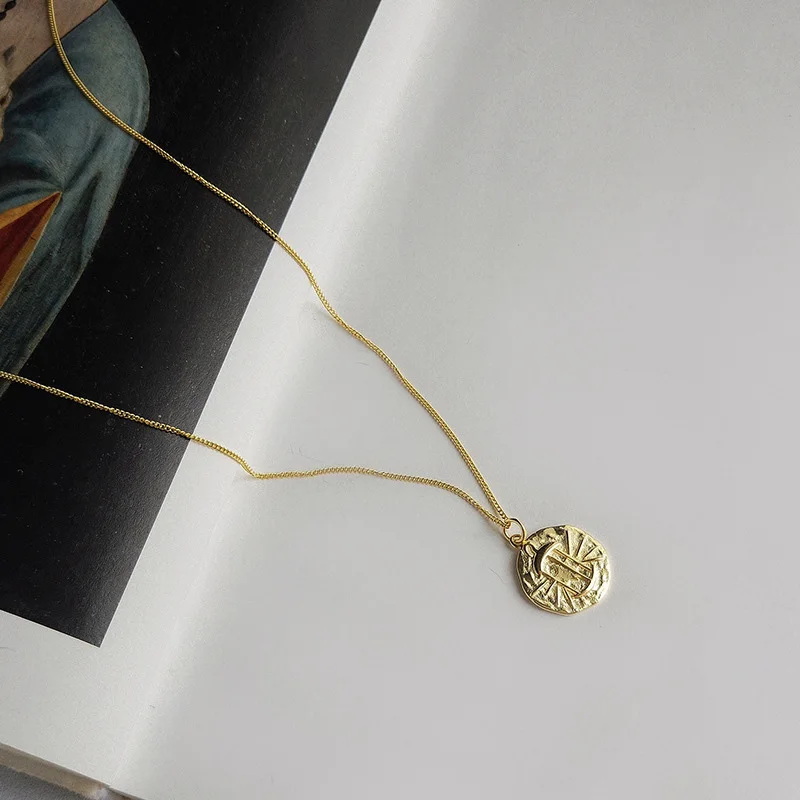 Trusta монета ожерелье 925 Серебряный кулон Шарм золотая птица колье с кулоном в виде