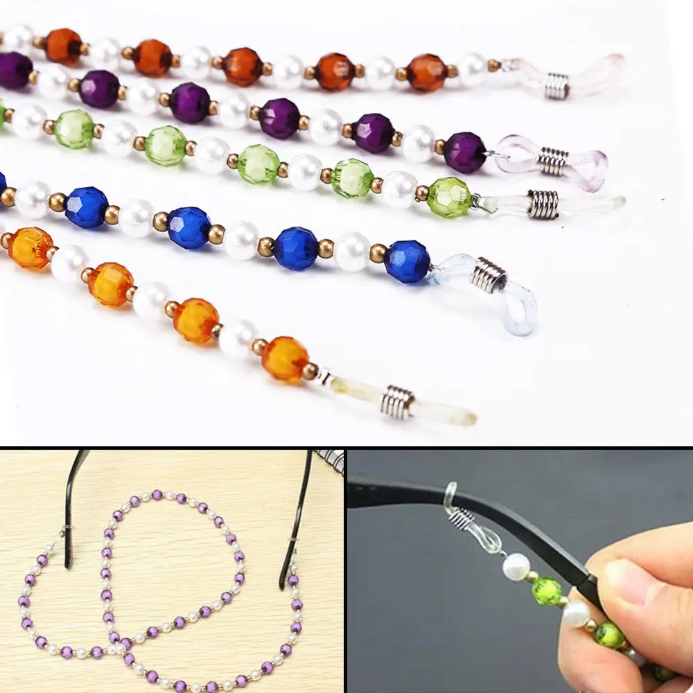 1 шт. солнцезащитные очки разноцветные бусы шейный ремешок шнурок для очков