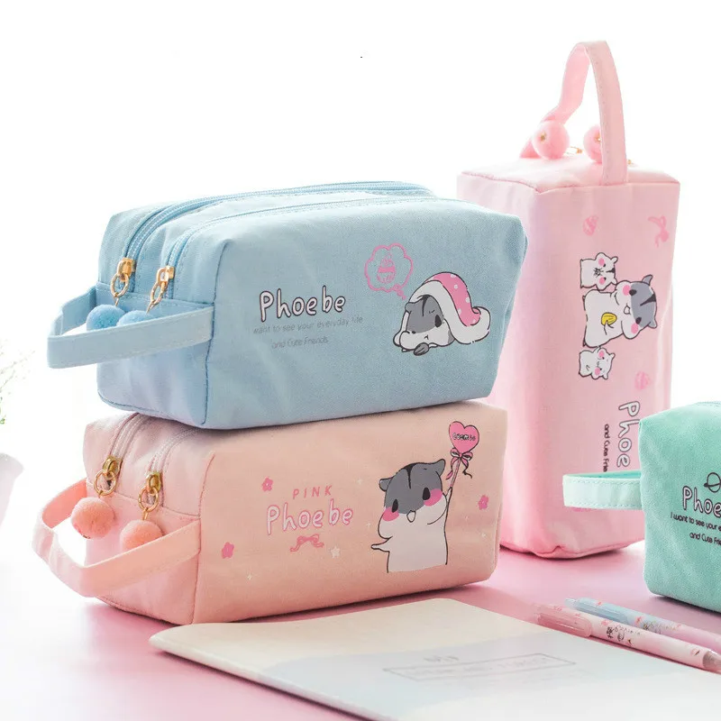 Корейский школьный чехол карандаш для девочек и мальчиков Kawaii коробка фруктовых