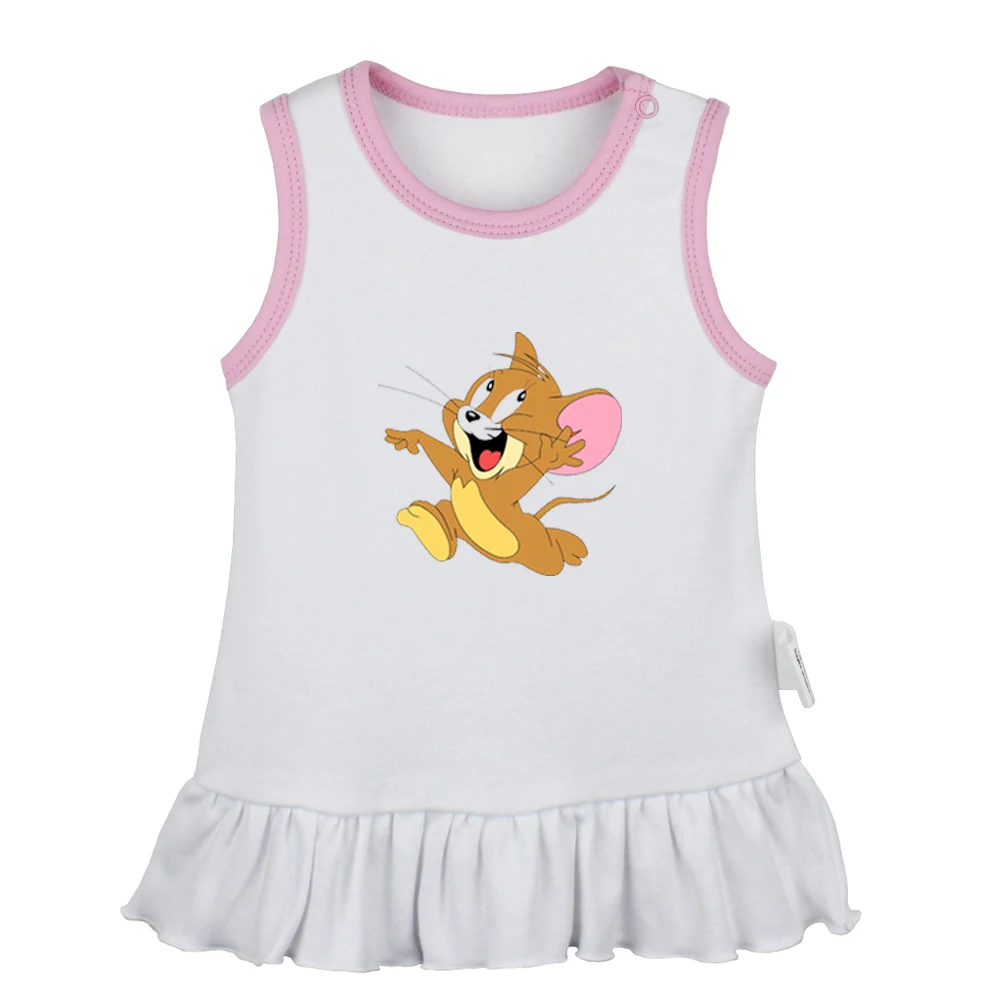 Платье для новорожденных девочек на день рождения с драпировкой и рисунком кота