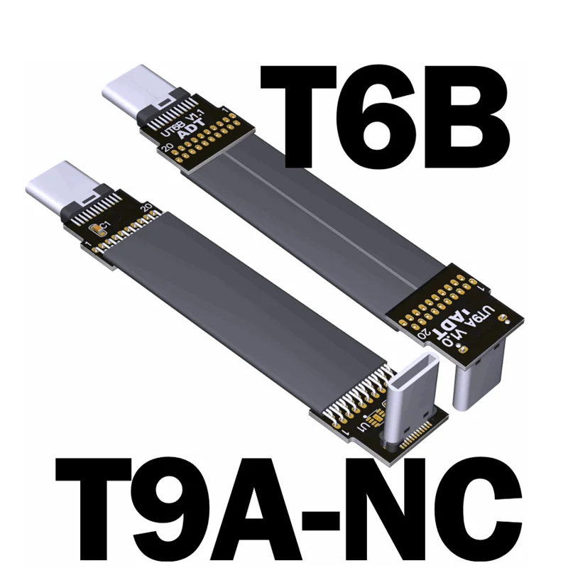 Кабель USB Type-C 3A двойной 90 градусов C плоский наклонный вертикальный s-образный |