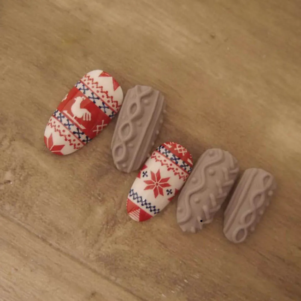 1 шт. Рождество 3D дизайн ногтей стикер Санта-Клаус Снеговик наклейки самоклеющиеся год Рождество Маникюр переводная наклейка