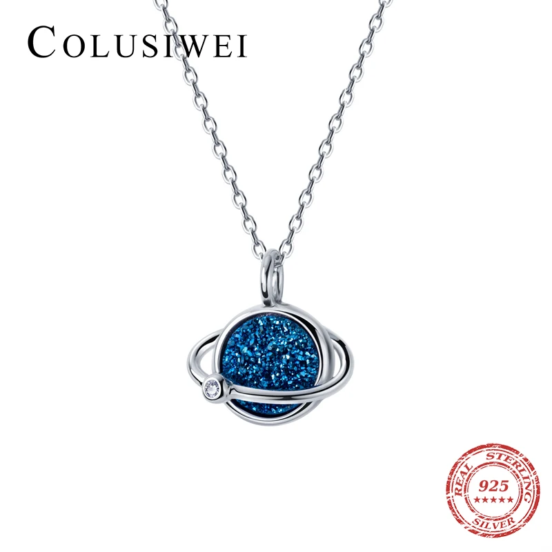 Colusiwei яркий чокер со звездой ожерелье для женщин Мода планета дизайн 925 Серебро