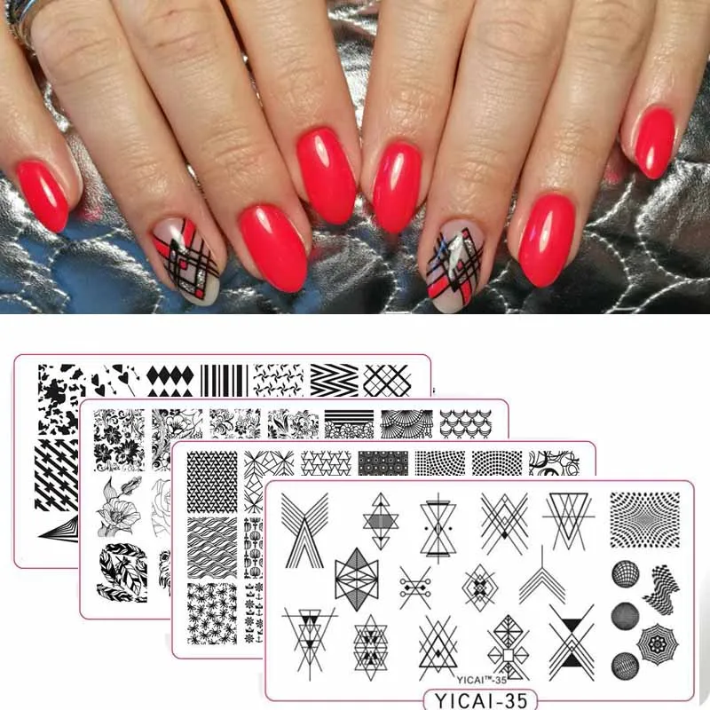 MAFANAILS штамповочные пластины для цветов и животных 1 шт. маникюрный шаблон из