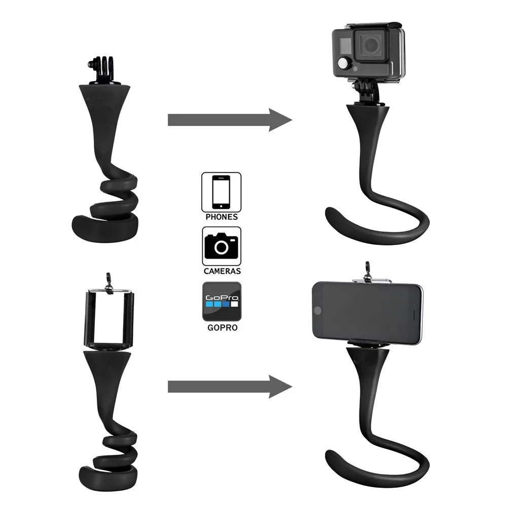Набор аксессуаров Anordsem для Gopro гибкая селфи Палка с креплением камеры Hero 8 7 6 5 4 3 DJI