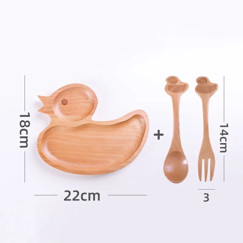

Wooden Tableware Creative Cartoon Dinner Plate Rice Plate Bread Snack Fruit Plate Household Tray Christmas Deer