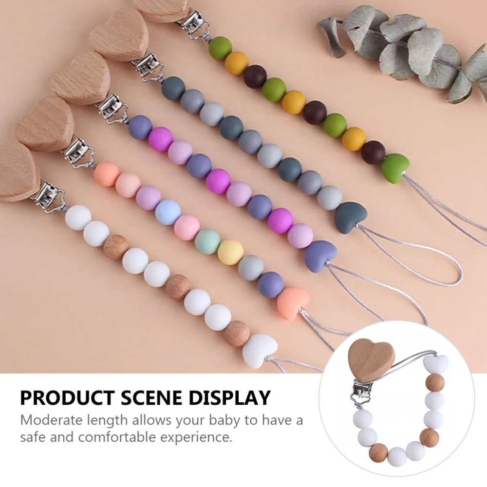 

Love Infant Silicone Bead Pacifier Chain Baby Teething Baby Teether