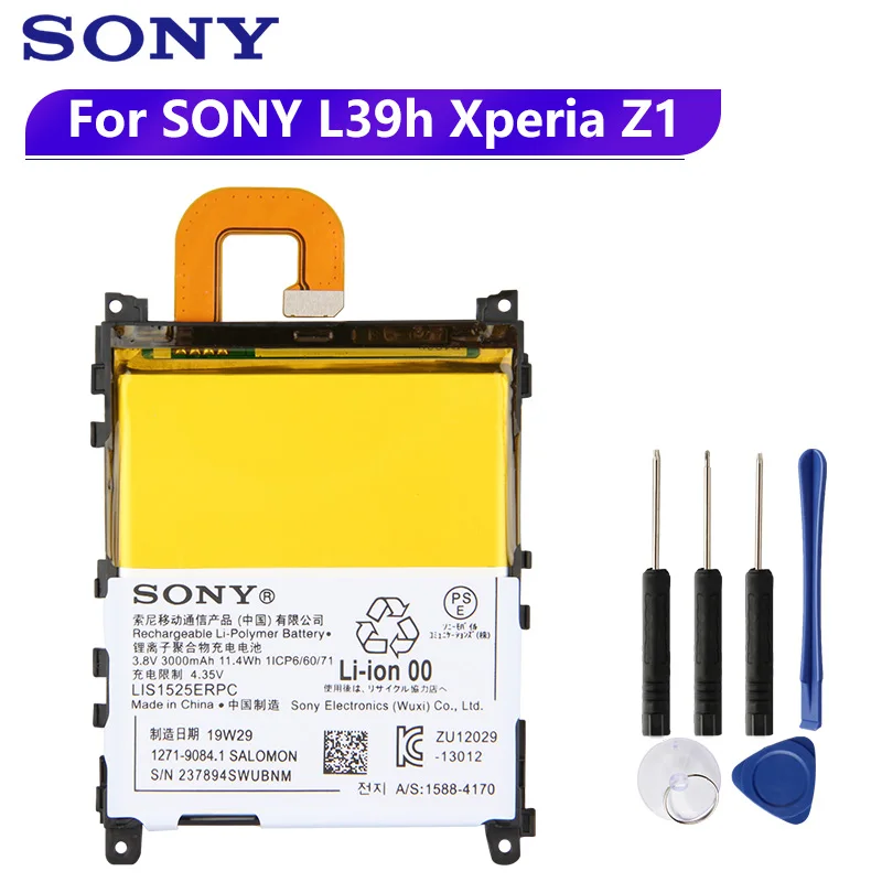 Оригинальный запасной аккумулятор Sony LIS1525ERPC для SONY L39h Xperia Z1 Honami SO 01F C6902 C6903