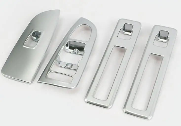 

For Mercedes Benz Vito 2017 4PCS Silver ABS Chrome Door Armrest Window Glass Lifter Button Cover Trim Car Styling Accessories