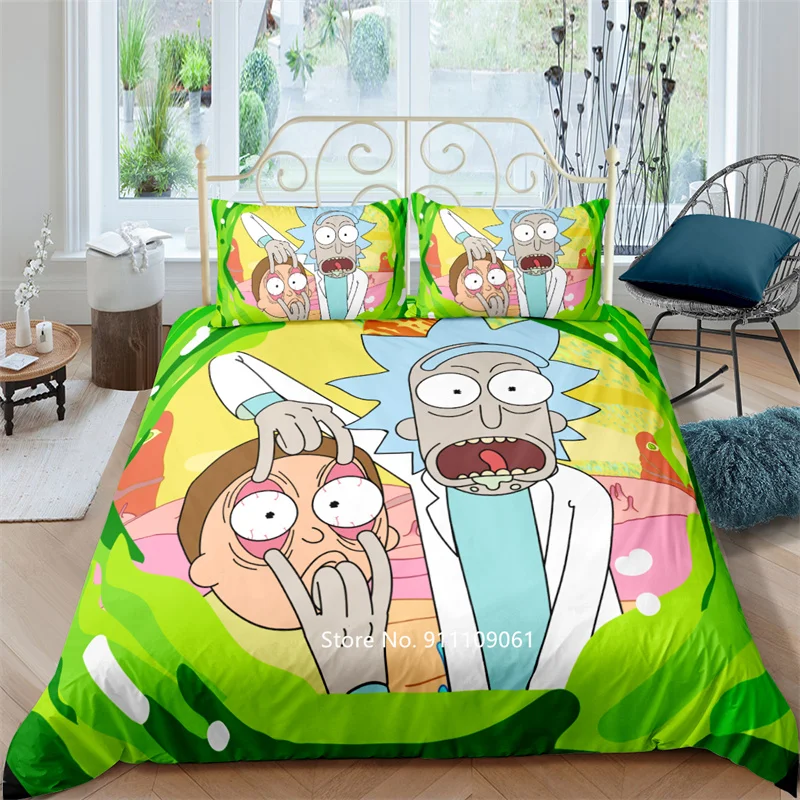 

Kids Comedy Sci-fi Anime Duvet Covers and Pillowcases Student Adventure Anime Bedding Set 2-3 Pieces 3D Digital Printed