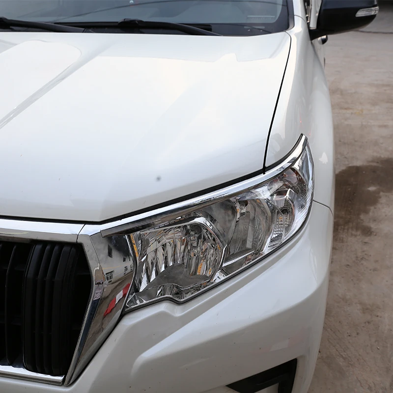 Автомобильные аксессуары ABS Chrome для Toyota Prado 2018 отделка передних фар автомобиля 2