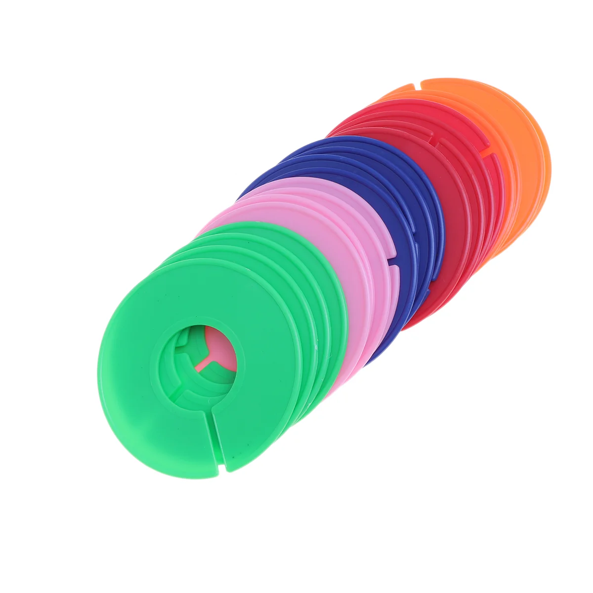 

20pcs Concentric Round Clothing Hanger Separation Size Buckles for Clothes Size and DIY Accessories