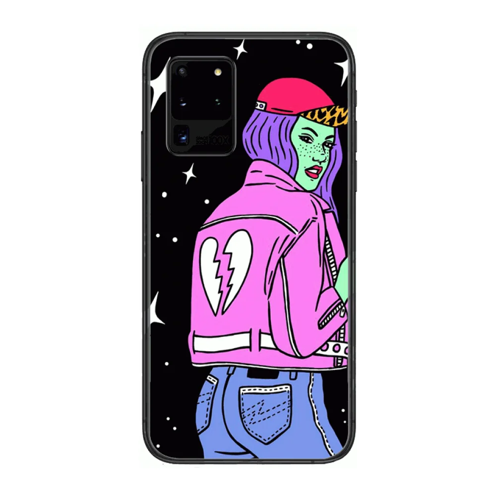 

Space alien cartoon eyes Phone cover hull For SamSung Galaxy S 6 7 8 9 10 20 Plus Edge E 5G Lite Ultra black soft bumper