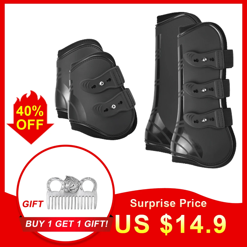 4 шт. сапоги на заднюю ногу регулируемая нога лошади|Товары для ухода за лошадьми|