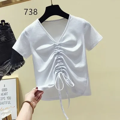 

T Shirt Women Clothes 2020 Fashion Tee Top Fashion Cotton Blue Ladies Tee Shirt