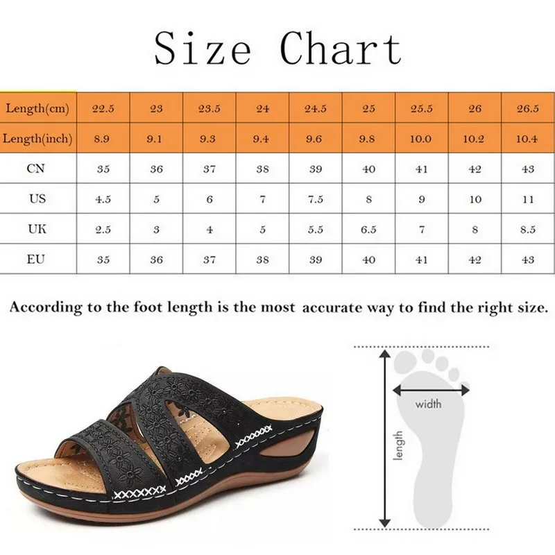 

2021 Summer Women Wedge Sandals Premium Orthopedic Open Toe Sandals Vintage Anti-slip Leather Casual Female Platform Retro Shoes