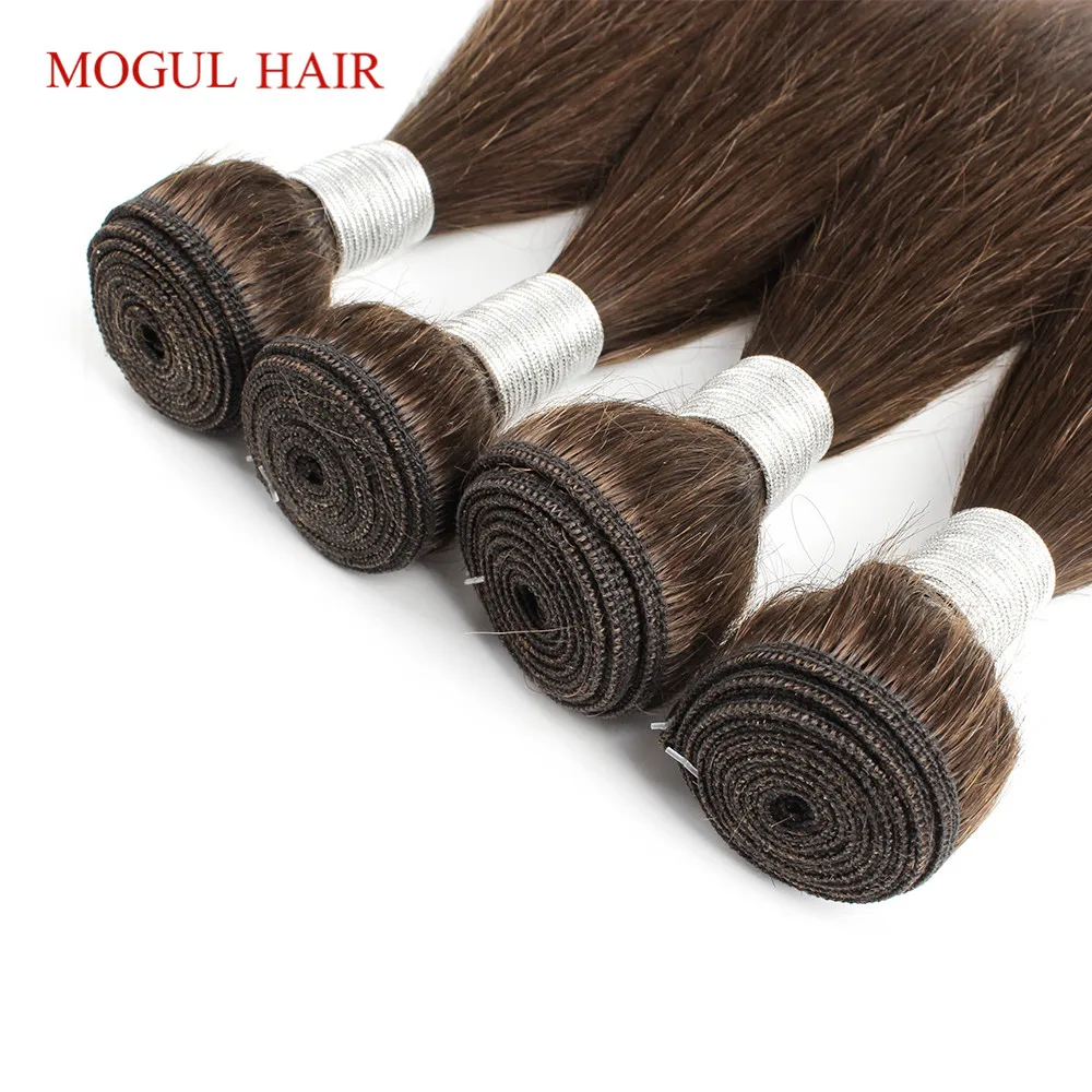 MOGUL волосы 50 г/шт. 4/6 пучок с закрытием медовый блонд пряди с закрытием T 1B 27 бразильские Прямые Омбре Remy человеческие волосы
