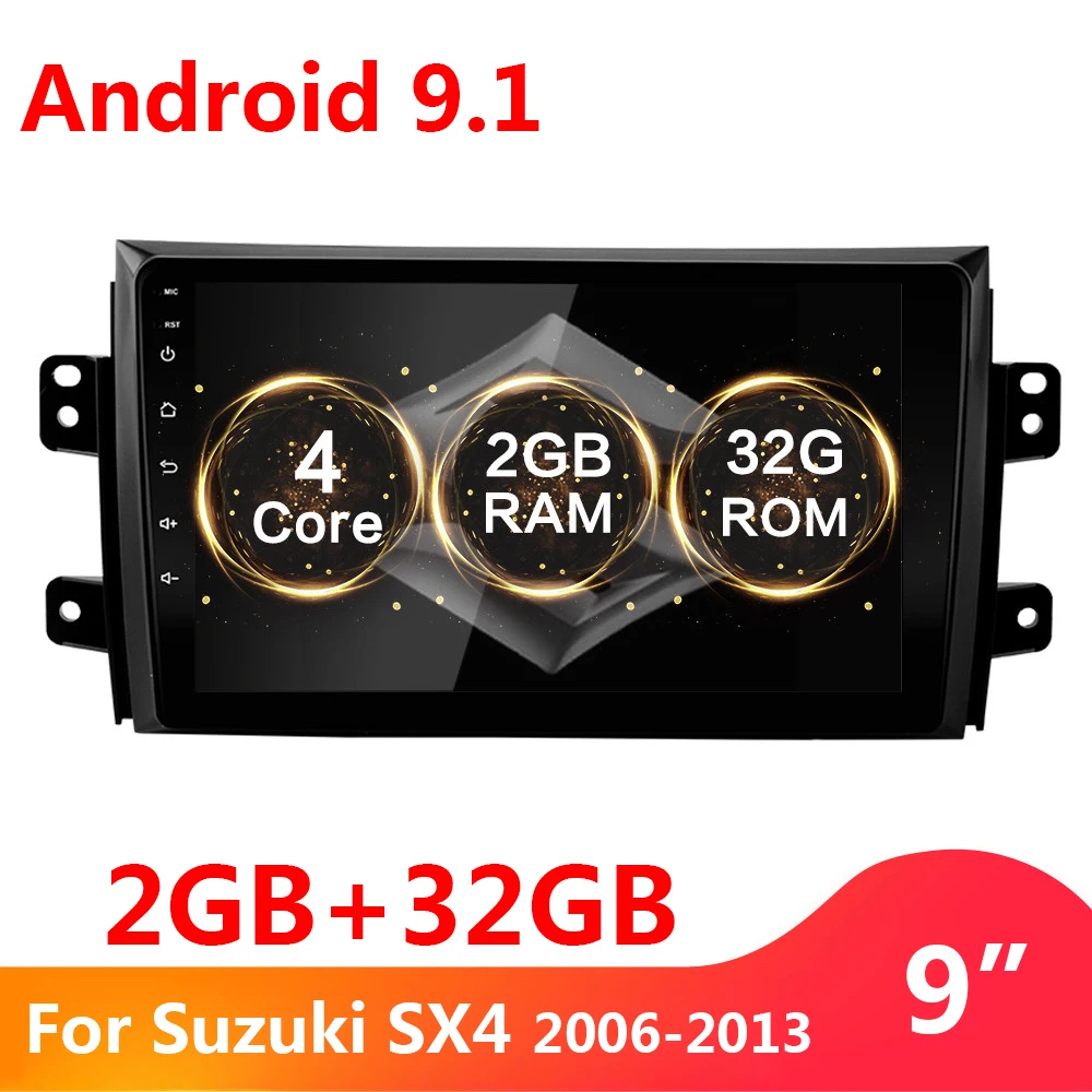 Автомагнитола 2 Din мультимедийный видеоплеер ГБ + 32 9 дюймов Android 1 для Suzuki SX4 2006