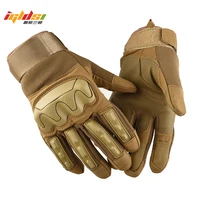 hard knuckle leather tactical gloves military touchscreen full finger fingerless driving motorcycle army winter cycling mittens